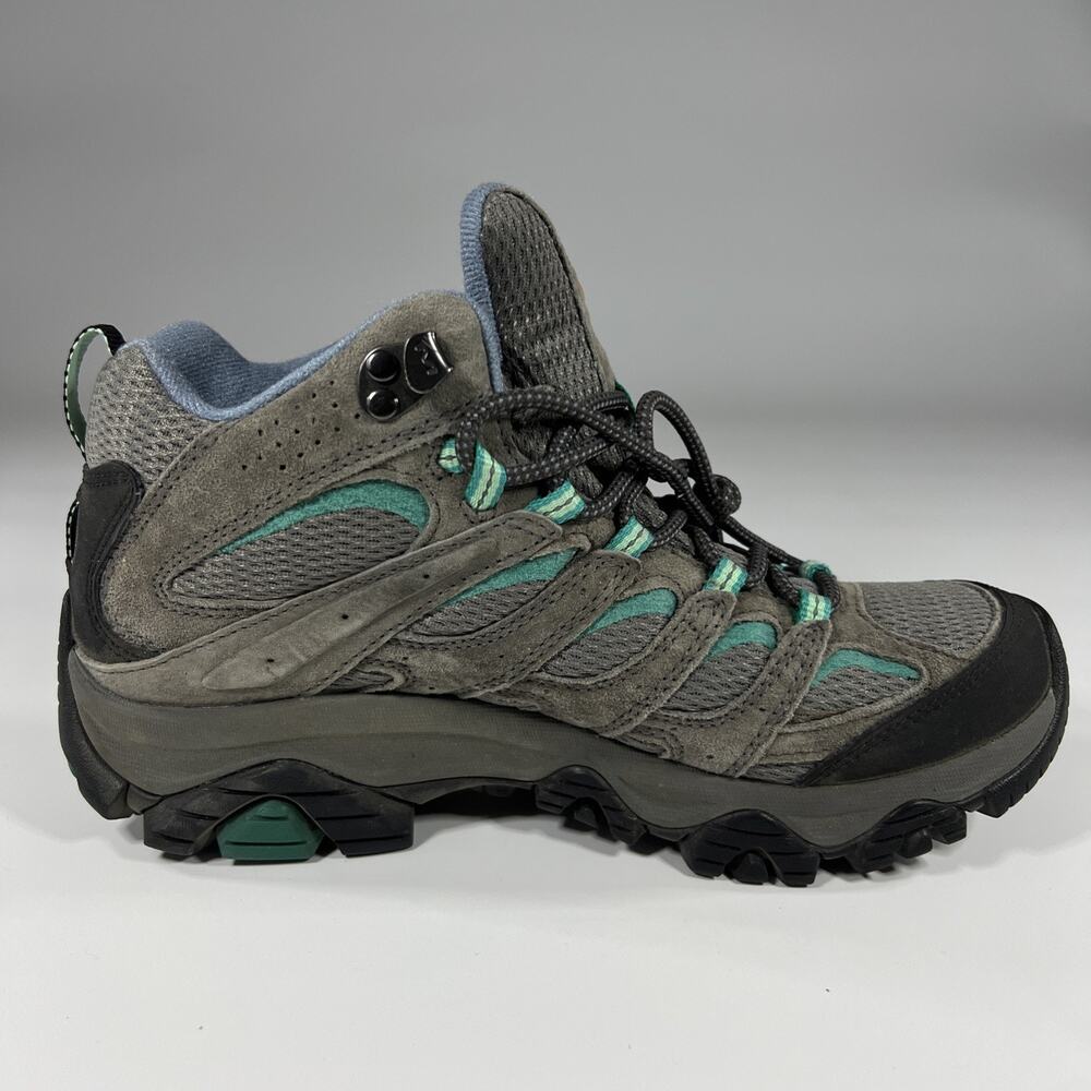 Merrell Moab 3 Mid Waterproof Hiking Boots Brown/Teal Women’s Sz 9 US - Picture 3 of 12